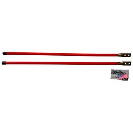 Buyers Products 1308110 Fluorescent Nylon Orange Bumper Guide Kit, 3/4" Diameter Sight Rods, 36″ Pair, Bolt-On, High-Visibility Plow & Bumper Markers for Pickup Trucks, Road Safety & Snow Plow Guides
