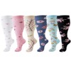 YEYSXSY 6 Pairs Plus Size Compression Socks Wide Calf for
