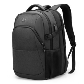 Swissdigital Design Travel Laptop Backpack for Men and Women, College Backpack with USB Charging Port for Fits 17 Inch Notebook, Grey | ANDWIL PRO