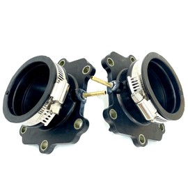 2X Intake boot Carburetor Mounting Flange Snowmobile Compatible with Arctic Cat Mountain Cat 500 Efi.Powder Special 500.Zl 600 3005-264. Replacement part number: 07-100-56 (2)