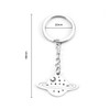 MUCOOS Saturn Keychain Silver,Hollow Stainless Steel Keyring,Space Bag Charm for