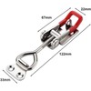 2PCS Stainless Steel Toggle Clamps - 122mm Lockable Latch, Adjustable