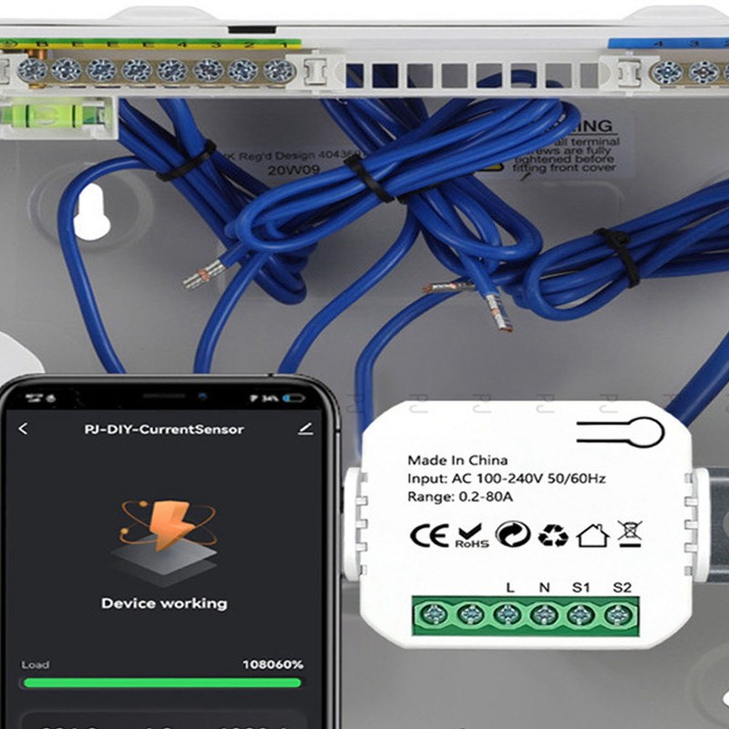 WiFi Energy Monitor Single Phase Smart Electricity Meter with Clamp