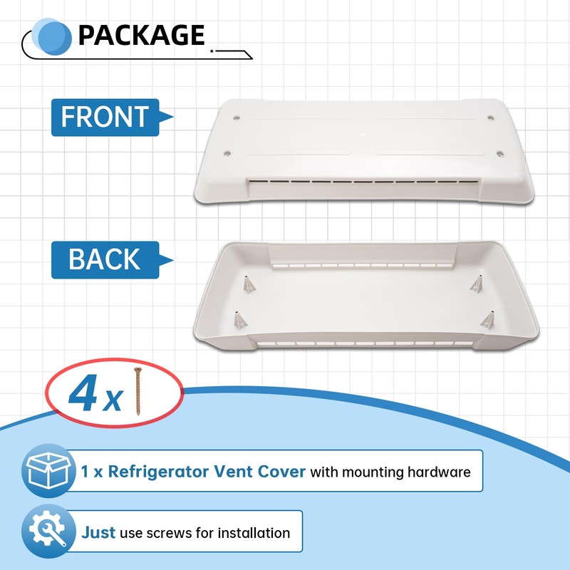 HECASA RV Refrigerator Vent Cover Compatible with Dometic Vents Direct