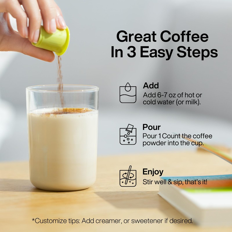 Sturnbird Express Plus Instant Coffee, Specialty Cold Brew Freeze-dried Coffee,