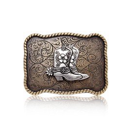 MASOP VOGU Western Belt Buckle for Men, Texas Cowboy Cowgirl Boots Belt Buckle Accessory