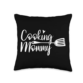Cute Cooking Kitchen Mothers Day Mama Mommy Mom Cook Mama Mother's Day Throw Pillow, 16x16, Multicolor