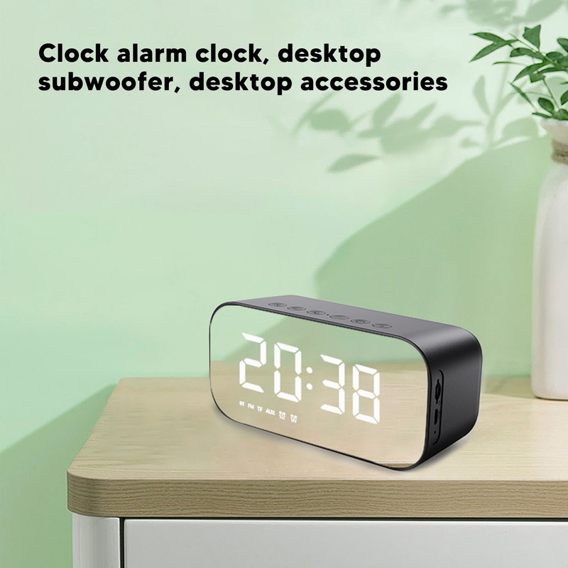 Alarm Clock Radio Portable Dimmer Control Dual Alarm FM Alarm