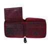 CTM Men's RFID Zip Around Wallet, Burgundy