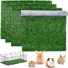 Kigley 4 Pcs Artificial Grass Guinea Pig Pee Pads Reusable