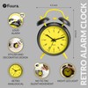 FISURA Analogue Alarm Clock, Black/Yellow, Standard