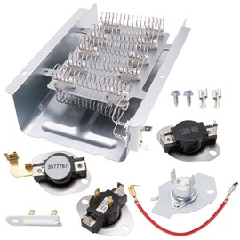 Dryer Heating Element Kit Compatible With Admiral AED4675YQ0 AED4475TQ1 AED4370TQ0 AED4675YQ1 AED4516HW0 AED4516MW1 AED4516MW0 AED4475TQ0 AED4470TQ0 AED4675EW0