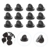 ROSENICE 100pcs Rubber Pin Badge Fasteners for Pins (Black)