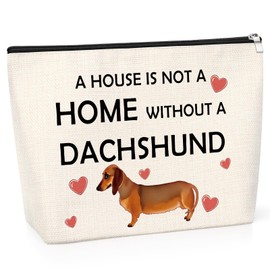 Dachshund Lover Gift Makeup Bag Dachshund Gifts for Women Dog Lover Presents for Girl Friend Her Sister Toiletry Bag Birthday Christmas for Daughter Colleague Mother Travel Zipper Pouch