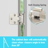 Funghwang 4 Pack 2 Pairs Brushed Nickel Self Closing Cabinet