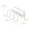 Relaxdays Hook Cabinet Insert, 8 Hooks, Metal, No Drilling, Wardrobe