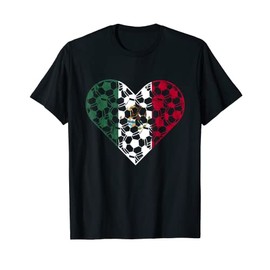 Mexican Flag Heart Mexican Soccer Team Mexican Pride Mexico T-Shirt