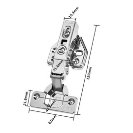 Soft Close Hinges Kitchen Cupboard Cabinet Door Hinges with Self Closing Mechanism Slow Shut Plate Hinge & Screws Pack of 2 Pcs