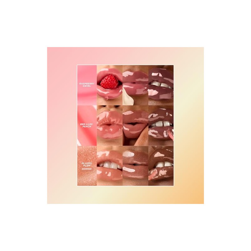 Gisou Aceite Labial Hidratante con Infusión de Miel, Bee-llini Peach