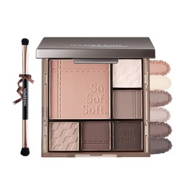 Lynlyulinger Eyeshadow Palette, 6 Colors, Matte & Glitter, High Adhesion, Waterproof, Sweat Proof, Long Lasting Duration, Sweat Resistant, Light Wear, Makeup Palette, For Beginners