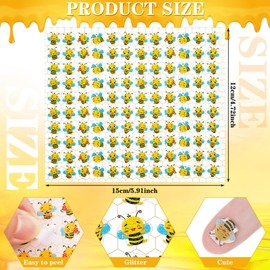 Lincia 1200 Pcs Bee Glitter Stickers Sparkly Small Stickers Teacher Reward Sheet Incentive Charts Home Art Craft Party Favor Supplies