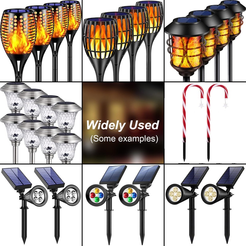 Metal Stakes Solar Lights Replacement Spike - Outdoor Ground Stake