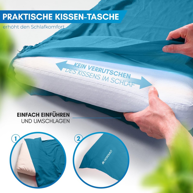 NORDMUT® Sleeping Bag Cotton Ultralight with Full Zip [480g] Travel