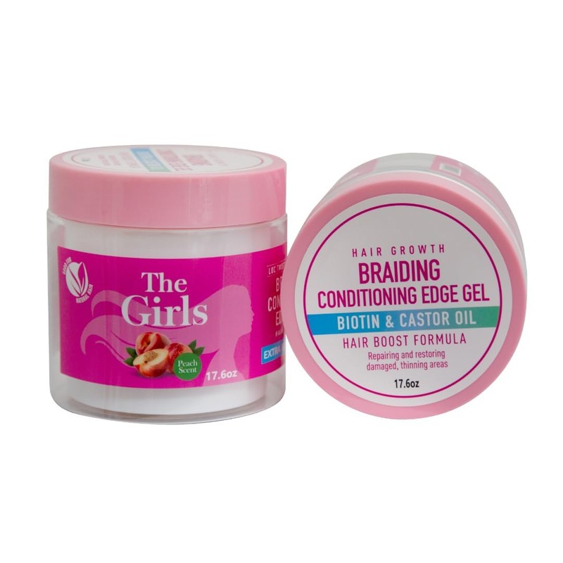 R&B Collection Braiding conditioning Edge Gel (Honey Peach)/ 24 Hour