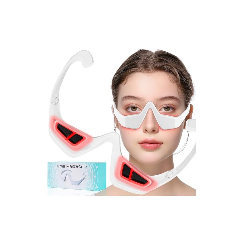 Gafas de terapia de luz roja para ojeras, dispositivo de