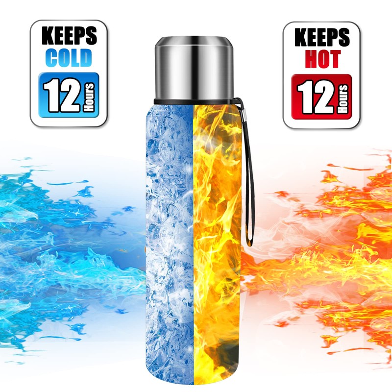 Insulated vacuum Thermo Bottle 1000ml/33.8oz with cup Stainless steel coffee