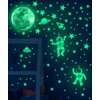 Cartoon Astronaut Planet Luminous Wall Stickers for Kids Room Decoration