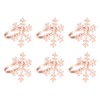 6pcs Christmas Snowflake Napkin Rings Metal Napkin Rings Napkin Holders
