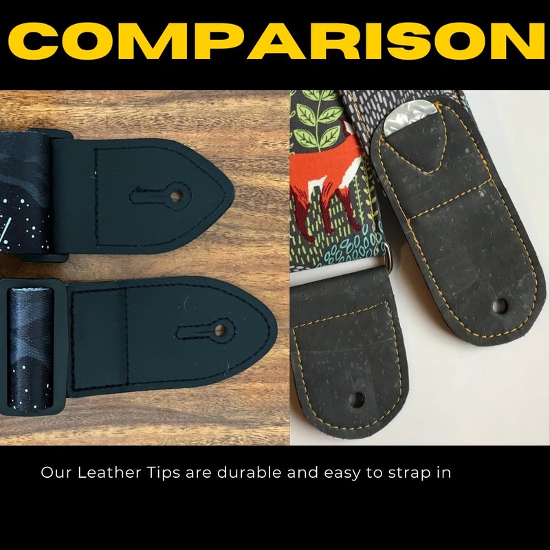 Generic Midnight Mountain Star Guitar Strap, Polyester Webbing strap with