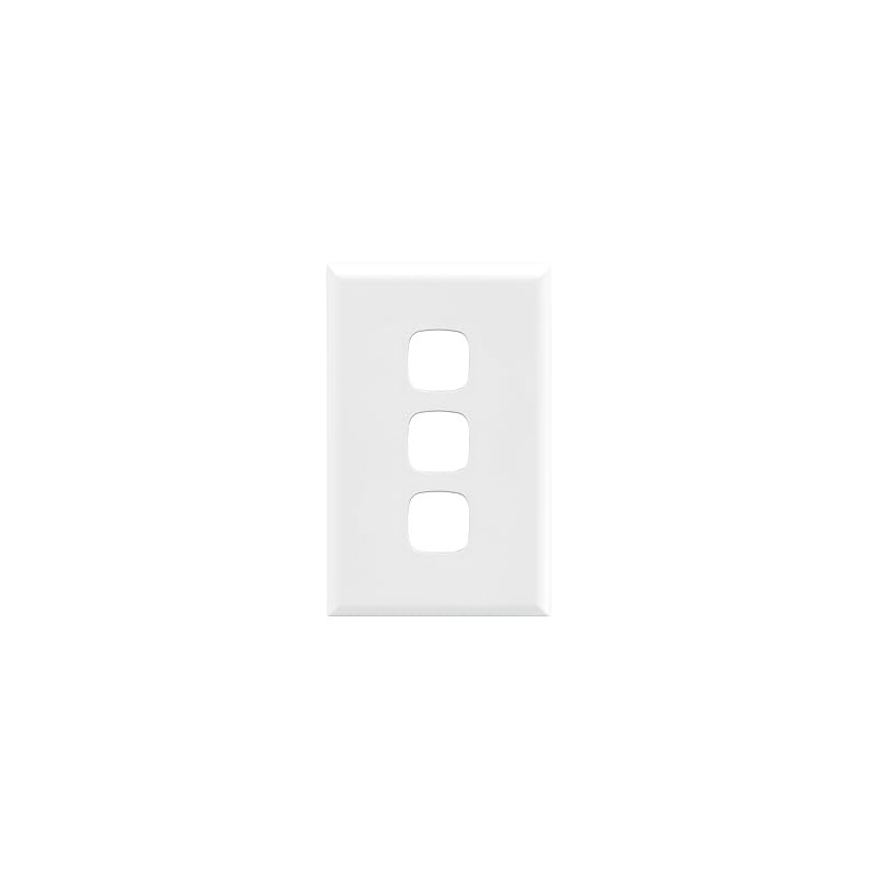 HPM Excel 3 Gang Coverplate, Matt White