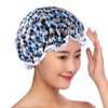 NOLITOY 3pcs Double Layer Waterproof Shower Cap Waterproof Bonnet Bathing