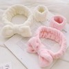 Women's 5-color face wash band, ribbon hairband, wristband set, pink ONE / 여자 5컬러 세안밴드 리본 헤어밴드 손목밴드 세트 핑크ONE