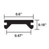 LPC Black RV Camper Trailer 1/2" x 50' Vinyl Thin