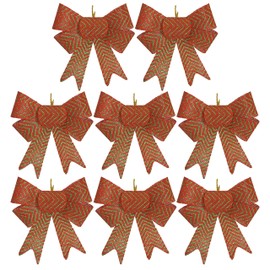 Black Duck Brand Set of 8 Red and Green Festive Holiday Christmas Bows - Perfect as Tree Ornaments - Tree Filler - Decorative Ornaments - Perfect for Preparing for The Holidays!