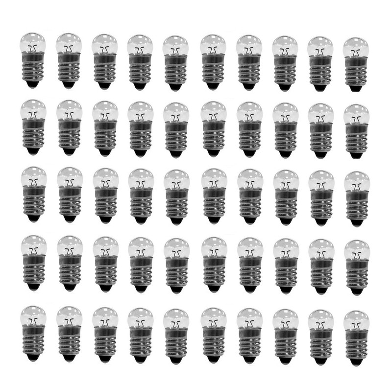 E10 Miniature Lamps or Light Bulbs, 2.5V 0.3A Physical Electrical
