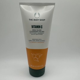 The Body Shop Vitamin C Daily Glow Cleansing Polish 3.3 OZ Vegan New