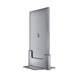 Brydge Space-Saving Laptop Stand | Vertical Docking Station | Compatible with 13-inch MacBook Air (2021-2018) | 2 x Thunderbolt 3 Ports | (Space Gray)