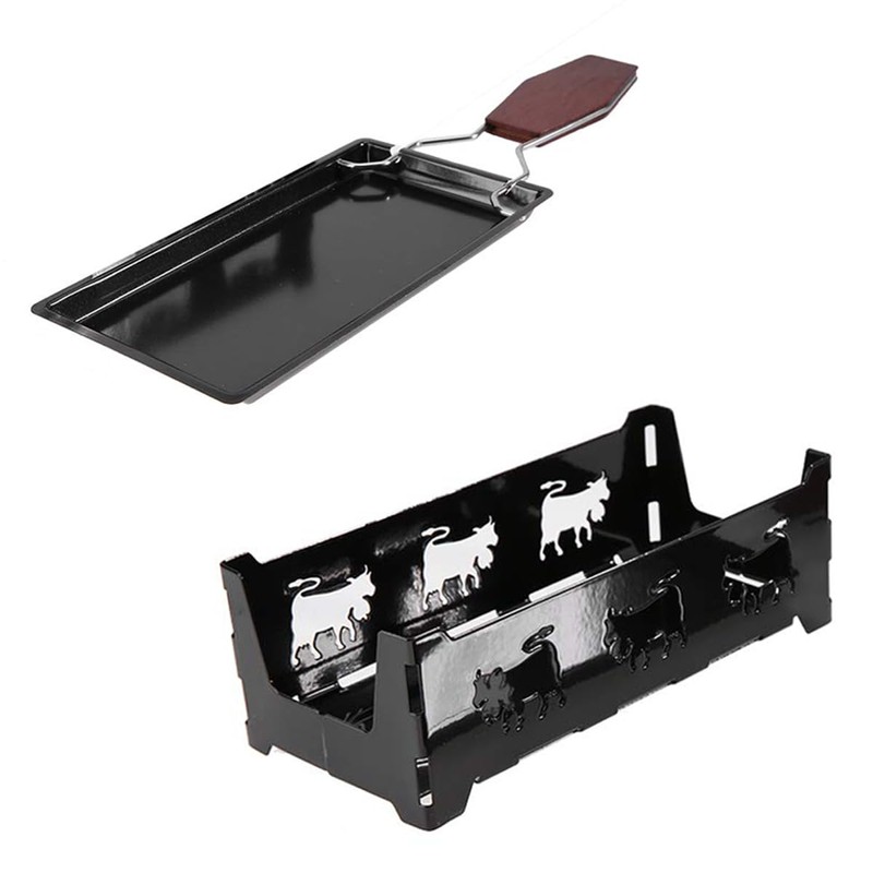 Sarini Portable Non-Stick Cheese Grill Set Tea Light Raclette Roaster