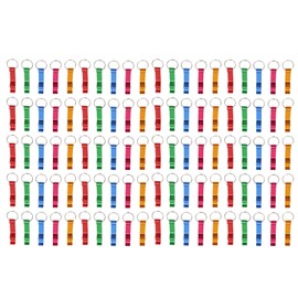 100pcs Bottle Opener Keychain Colorful Aluminum Alloy Can Opener Key Ring Pocket Claw Bottle Opener for Soft Drinks Beverages