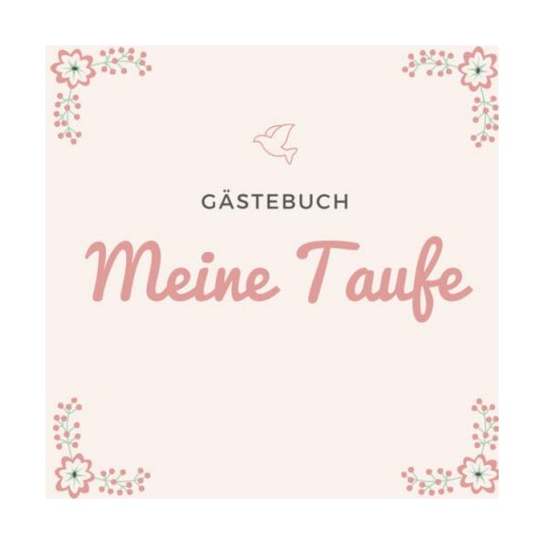 GÄSTEBUCH MEINE TAUFE: A5 Gästebuch halbliniert schöne Geschenkidee für die