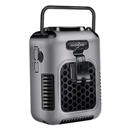 CAZOKASI Upgrade Waist Clip Fan Wearable Fan Portable Cooling and Heatstroke Prevention Fan (Industrial orange black) (Grey / 8000mAh)