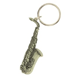 Alberts Gifts Music Bronze Saxophone Keychain/Antique Brass Saxophone Keychain with Split Ring