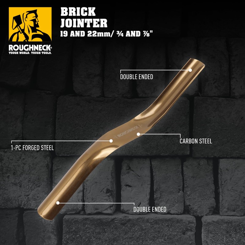 ROUGHNECK® ROU51033 Carbon Steel Brick Jointer ¾ & ⁷⁄₈" (19