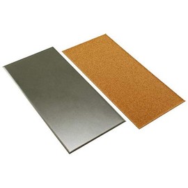 TQOOL 59032 Magnetic Attachment, Cutting with Scissors, Easy to Fold, Kitchen Panel, Wall Decor, Steel Panel, 7.9 x 3.9 inches (20 x 10 cm), Gray, Pack of 2