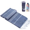Casamollis Turkish Beach Towel, Prewashed, 100% Cotton, Soft, Absorbent, Quick