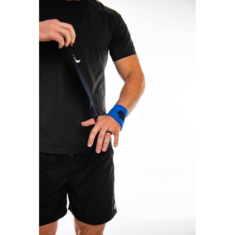 Nevin Sports Med - Muñequera doble de neopreno (rojo)